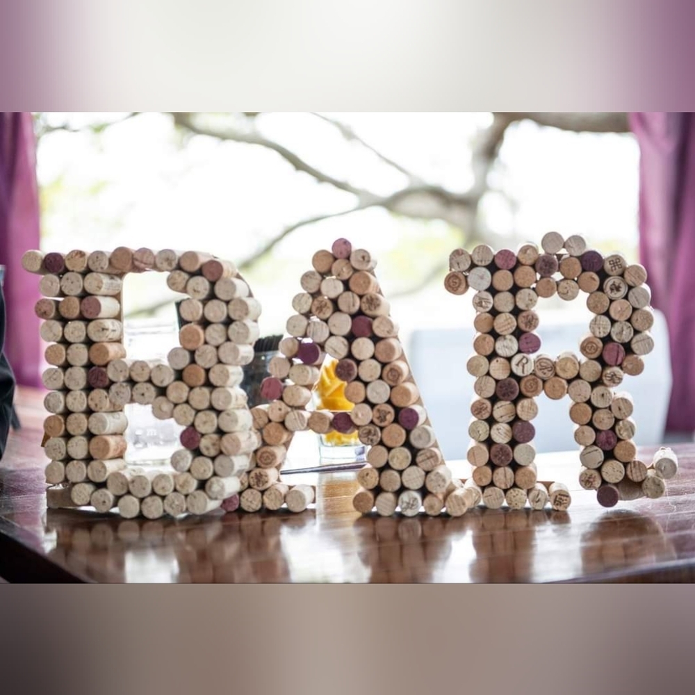 Cork Art "BAR" Sign